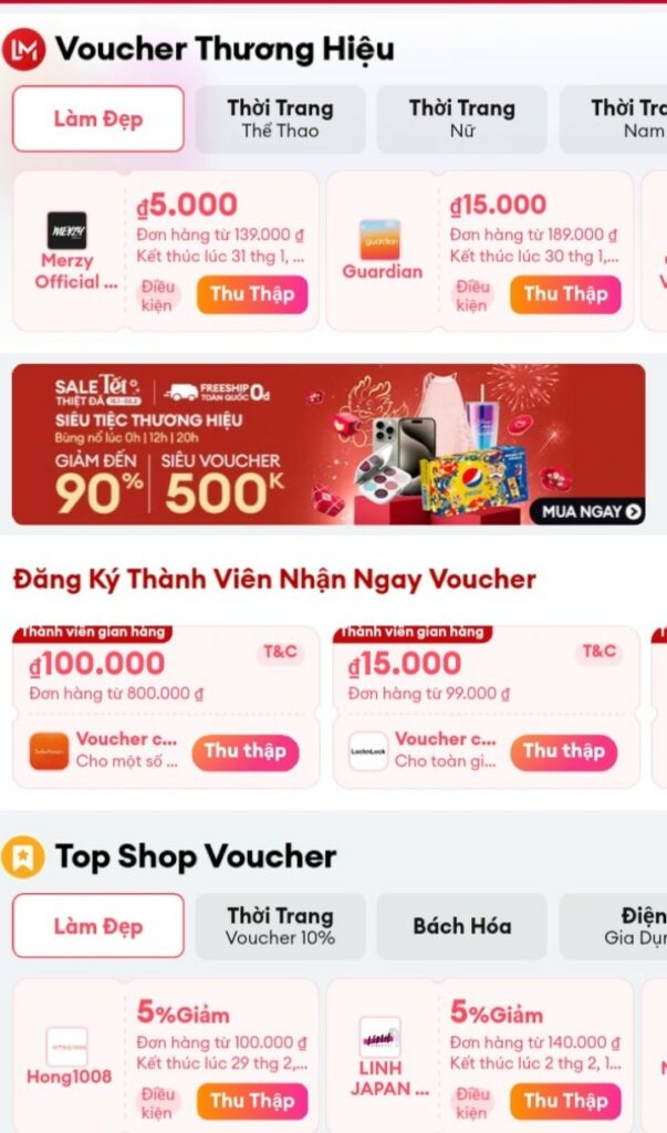 Cách tìm, lấy Voucher mã giảm giá trên sàn LAZADA cho người mới