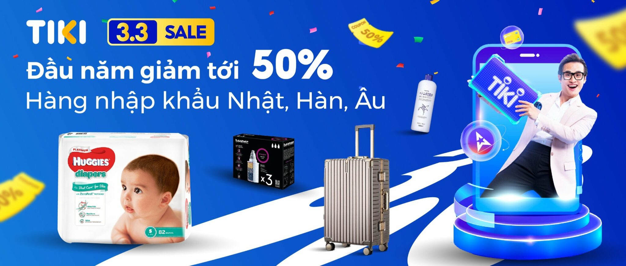 Banner giảm giá trên sàn Tiki