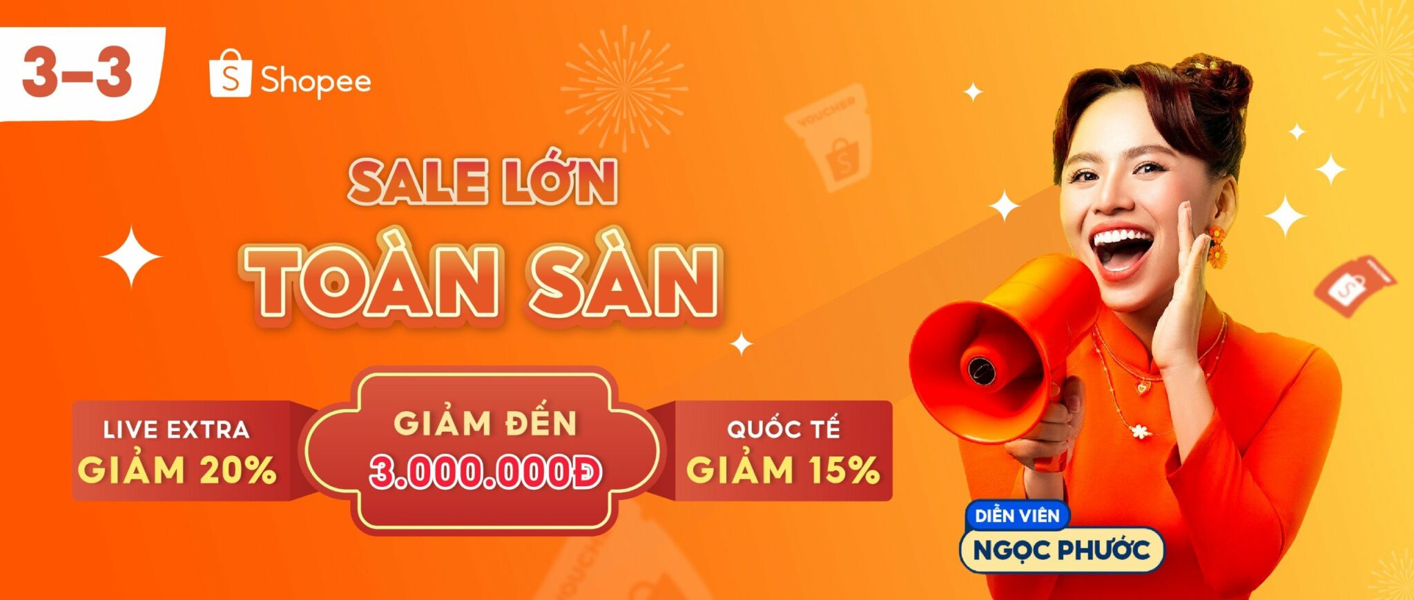 Banner giảm giá trên sàn Shopee