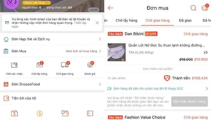 Cách kiểm tra đơn hàng Shopee đang ở đâu trên điện thoại