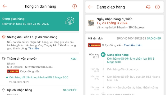 Cách kiểm tra đơn hàng Shopee đang ở đâu trên điện thoại