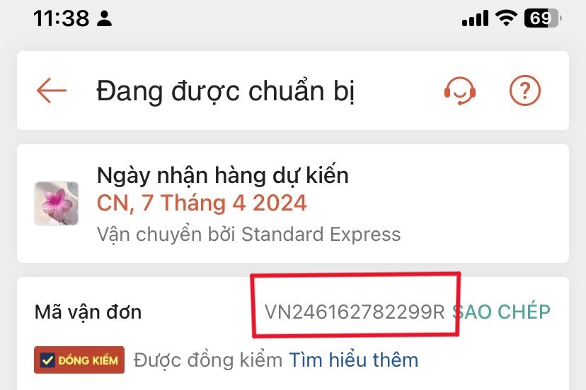 Kiểm tra đơn hàng bằng mã vận đơn Shopee