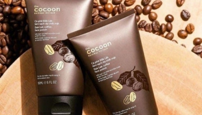 Thiết kế bao bì tẩy da chết mặt Cocoon