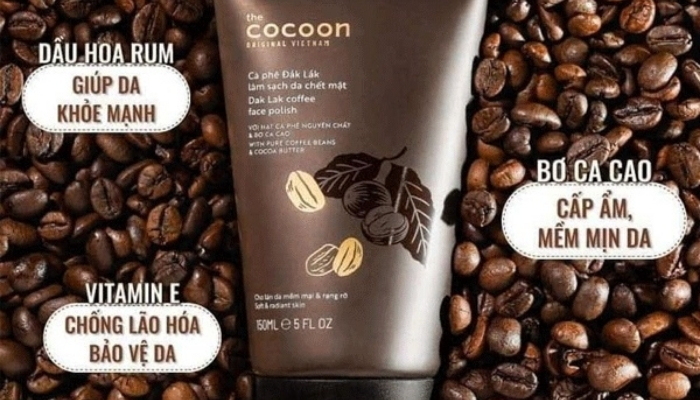 Review tẩy tế bào chết da mặt Cocoon