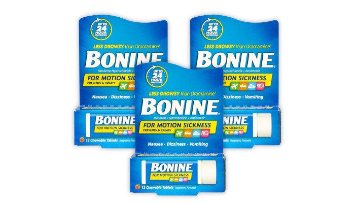 Thuốc chống say xe Bonine