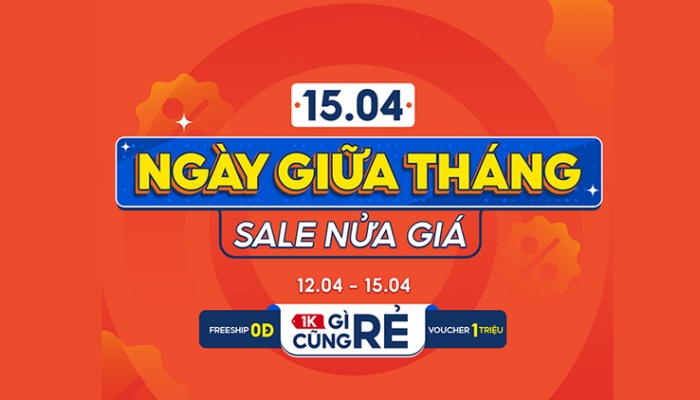 Chương trình sale giữa tháng thường diễn ra vào ngày 15 của mỗi tháng.