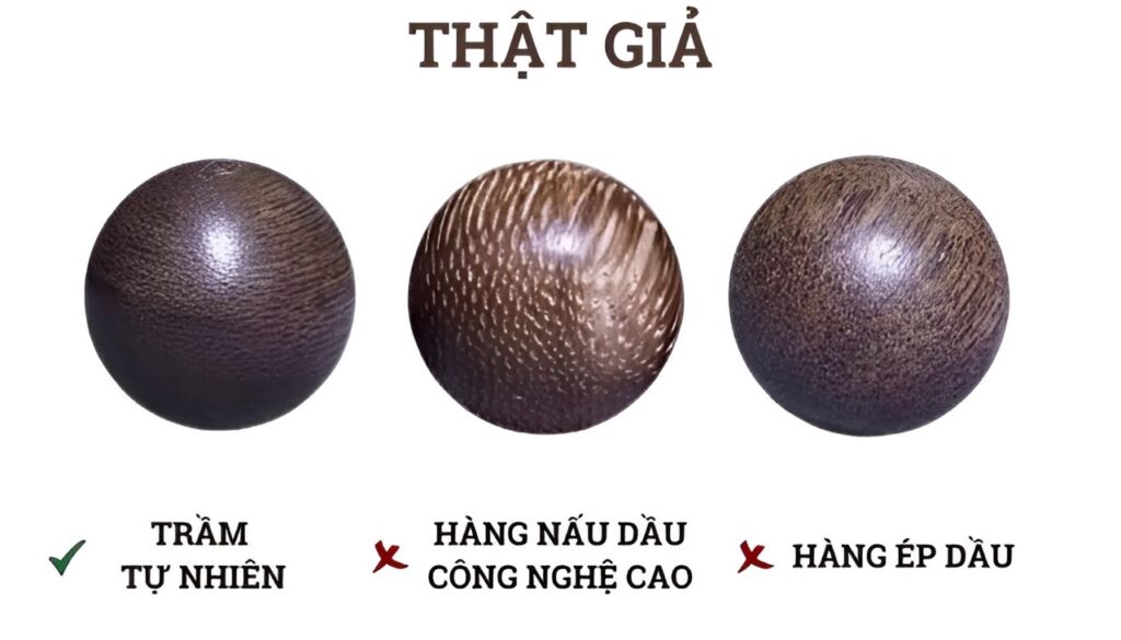 Phân biệt trầm hương thật và giả bằng quan sát