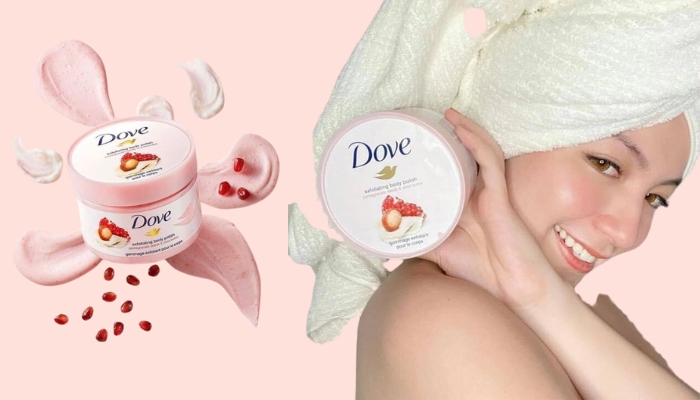 Tẩy tế bào chết Dove Creme Dusch Peeling Granatapfel & Sheabutter