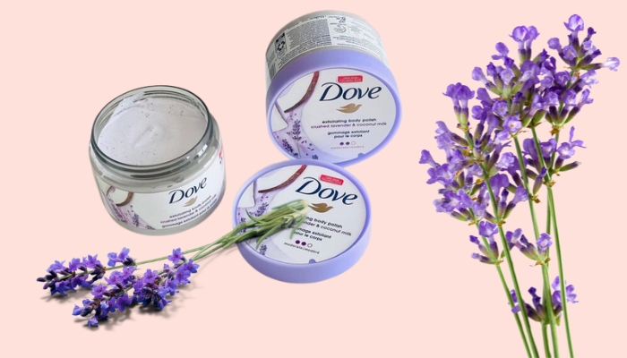 Tẩy tế bào chết Dove Exfoliating Body Polish Hoa Crushed Lavender & Coconut Milk