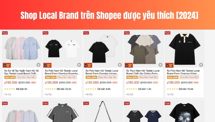 5+ Shop Local Brand trên Shopee được yêu thích [2024]