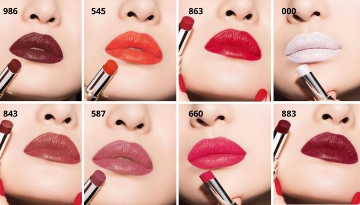 Bảng màu son Dior Rouge Ultra Rouge