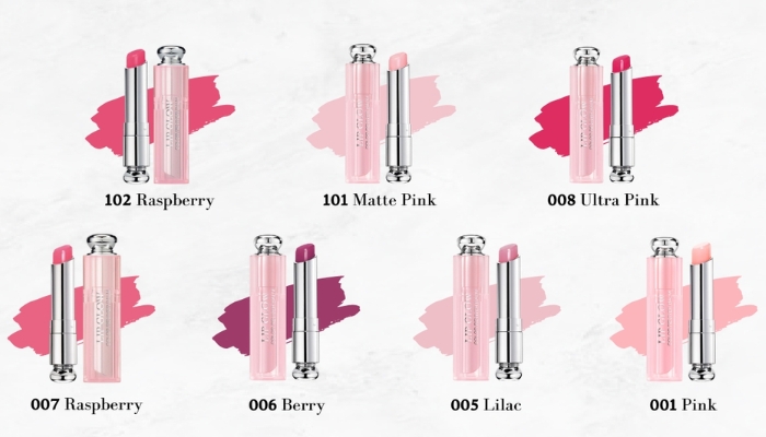 Bảng màu son Dior Addict Lip Glow