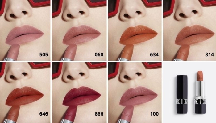 Bảng màu son Dior Matte