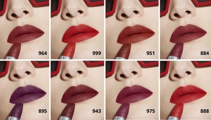 Bảng màu son Dior Matte