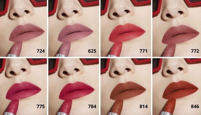 Bảng màu son Dior Matte